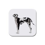 Great Dane Dog Rubber Square Coaster (4 pack)