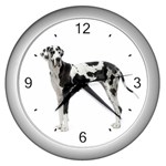 Great Dane Dog Wall Clock (Silver)