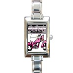 Biker Babe Rectangle Italian Charm Watch