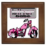 Biker Babe Framed Tiles