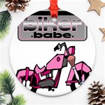 Biker Babe Ornament (Round)