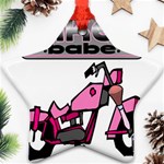 Biker Babe Ornament (Star)