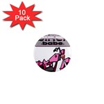 Biker Babe 1  Mini Magnet (10 pack) 