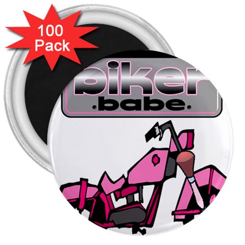 Biker Babe 3  Magnets (100 pack) from ArtsNow.com Front