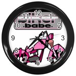 Biker Babe Wall Clocks (Black)