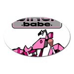 Biker Babe Oval Magnet