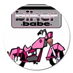 Biker Babe Magnet 5  (Round)