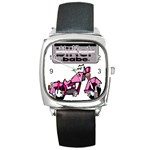 Biker Babe Square Metal Watch