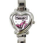 Biker Babe Heart Italian Charm Watch