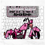 Biker Babe Rectangular Jigsaw Puzzl