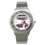 Biker Babe Stainless Steel Watch