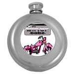 Biker Babe Round Hip Flask (5 oz)