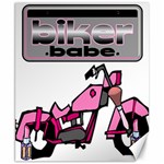 Biker Babe Canvas 8  x 10 