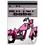 Biker Babe Canvas 12  x 18  