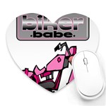 Biker Babe Heart Mousepads