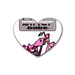 Biker Babe Rubber Coaster (Heart) 