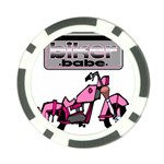 Biker Babe Poker Chip Card Guard