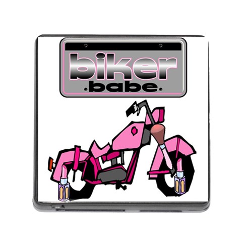 Biker Babe Memory Card Reader (Square) from ArtsNow.com Front