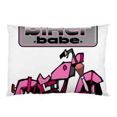 Biker Babe Pillow Case (Two Sides) from ArtsNow.com Back