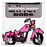 Biker Babe Large Cushion Case (One Side)