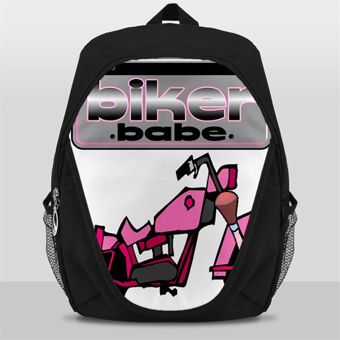 Biker Babe Backpack Bag from ArtsNow.com Front