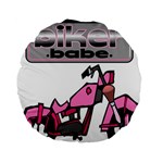 Biker Babe Standard 15  Premium Round Cushions