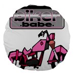 Biker Babe Large 18  Premium Round Cushions