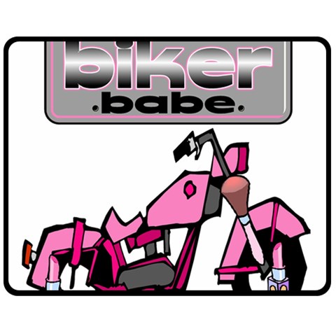 Biker Babe Double Sided Fleece Blanket (Medium)  from ArtsNow.com 58.8 x47.4  Blanket Front