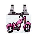 Biker Babe Full Print Recycle Bags (M) 