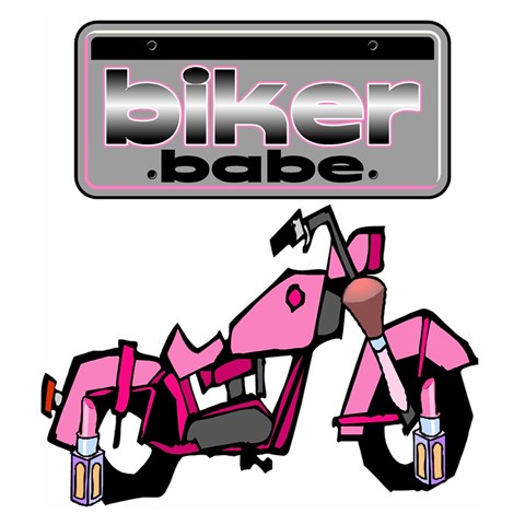 Biker Babe Drawstring Pouches (Medium)  from ArtsNow.com Front
