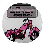 Biker Babe Large 18  Premium Flano Round Cushions