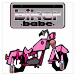 Biker Babe Large Satin Scarf (Square)