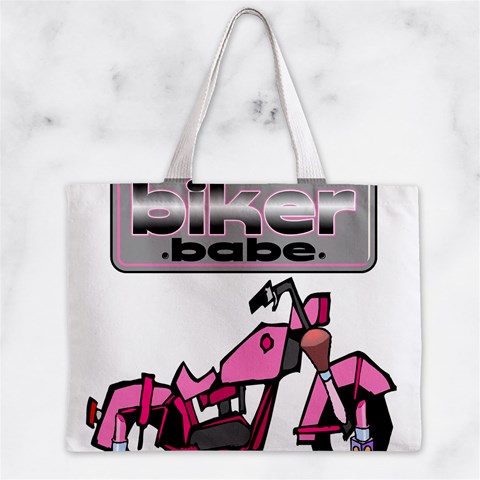 Biker Babe Zipper Mini Tote Bag from ArtsNow.com Front