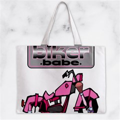 Biker Babe Zipper Mini Tote Bag from ArtsNow.com Back