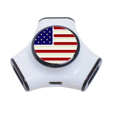 usa flag 5 3 Port USB Hub from ArtsNow.com Front