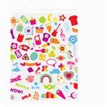 hipster kawaii  Large Garden Flag (Two Sides)