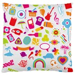 hipster kawaii  Large Cushion Case (One Side)