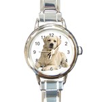 Labrador Retriever Dog Round Italian Charm Watch