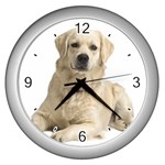 Labrador Retriever Dog Wall Clock (Silver)