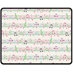Rainbow Music Notes Fleece Blanket (Medium)