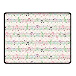 Rainbow Music Notes Double Sided Fleece Blanket (Small)