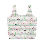 Rainbow Music Notes Full Print Recycle Bag (M)
