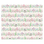 Rainbow Music Notes Double Sided Flano Blanket (Small)