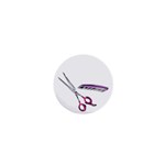 Scissors and Comb-Purple 1  Mini Magnet