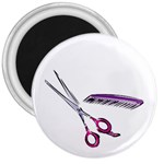 Scissors and Comb-Purple 3  Magnet