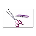 Scissors and Comb-Purple Magnet (Rectangular)