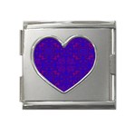 Purple Pilick2 Mega Link Heart Italian Charm (18mm)