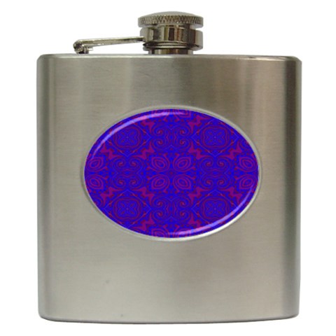 Purple Pilick2 Hip Flask (6 oz) from ArtsNow.com Front