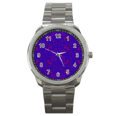 Purple Pilick2 Sport Metal Watch from ArtsNow.com Front
