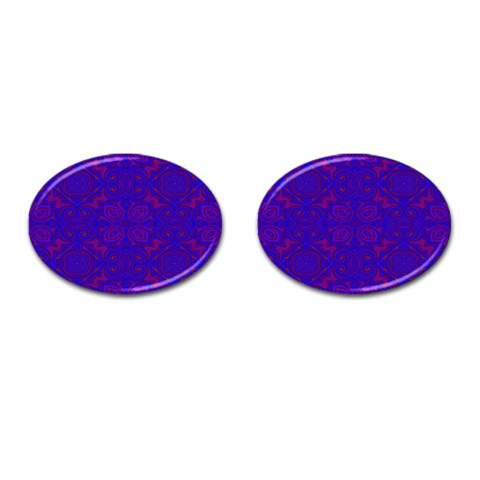 Purple Pilick2 Cufflinks (Oval) from ArtsNow.com Front(Pair)